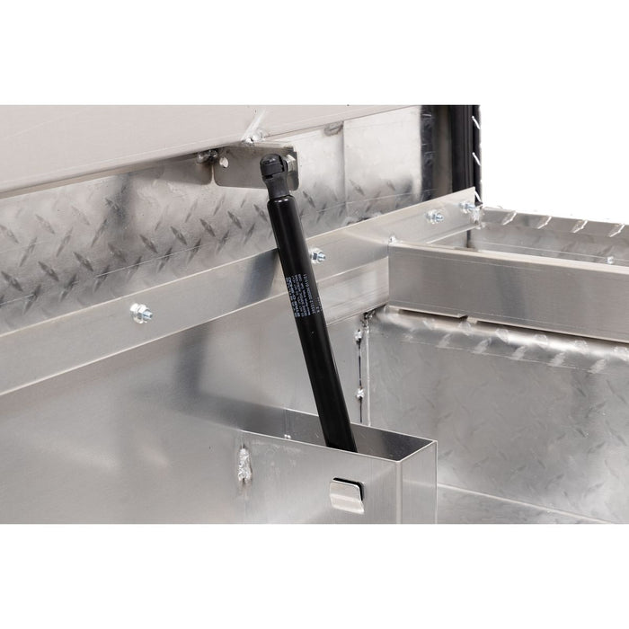 Weather Guard Aluminum Mid-Size Low-Profile Saddle Box, Clear, 60" x 20" x 18", 8 CU FT - 131-0-04