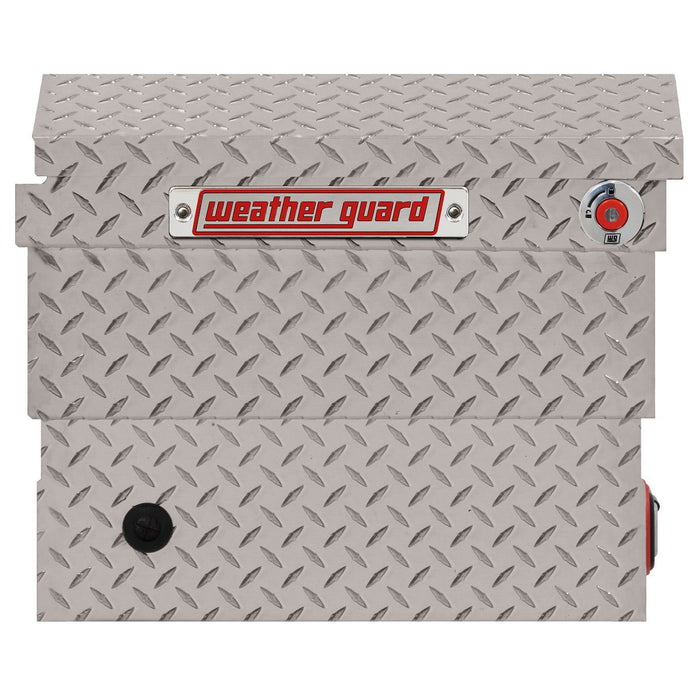 Weather Guard Aluminum Mid-Size Low-Profile Saddle Box, Clear, 60" x 20" x 18", 8 CU FT - 131-0-04