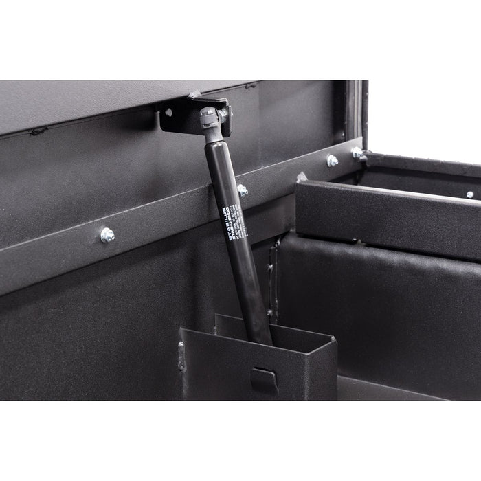 Weather Guard Aluminum Mid-Size Low-Profile Saddle Box, Textured Matte Black, 60" x 20" x 18", 8 CU FT - 131-52-04