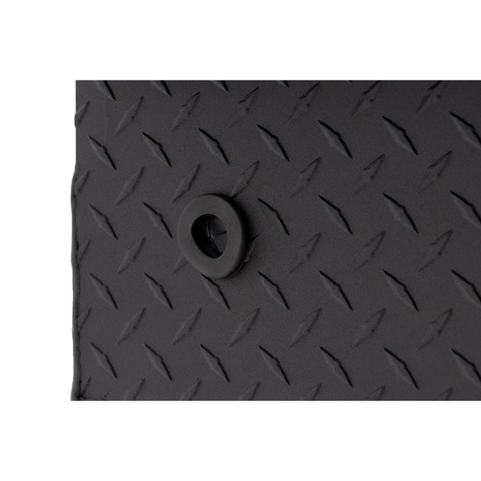 Weather Guard Aluminum Mid-Size Low-Profile Saddle Box, Textured Matte Black, 60" x 20" x 18", 8 CU FT - 131-52-04