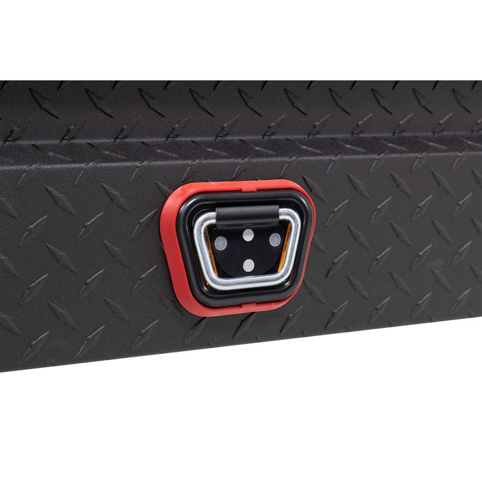 Weather Guard Aluminum Mid-Size Low-Profile Saddle Box, Textured Matte Black, 60" x 20" x 18", 8 CU FT - 131-52-04