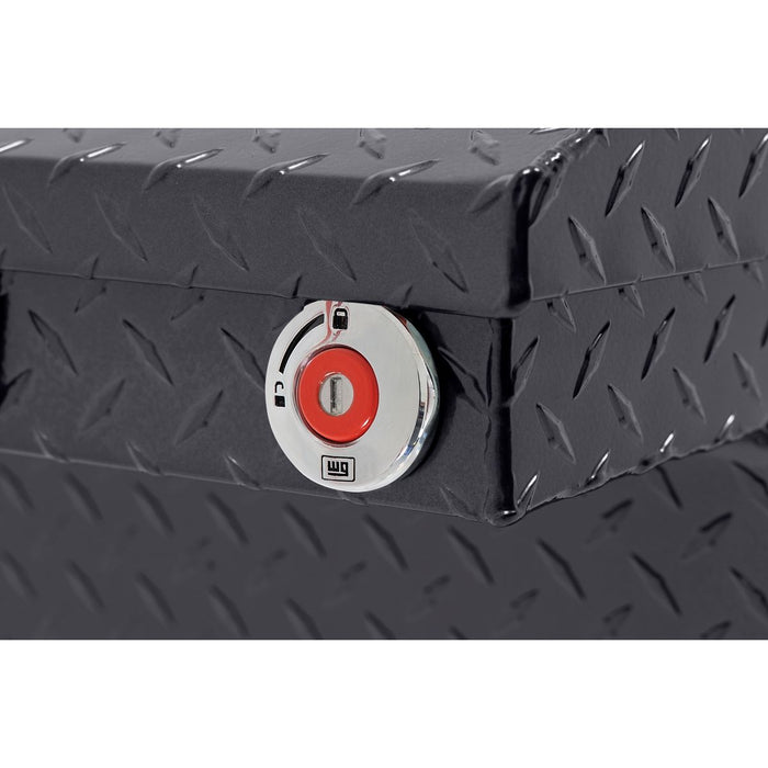 Weather Guard Aluminum Mid-Size Low-Profile Saddle Box, GunMetal Gray, 60" x 20" x 18", 8 CU FT - 131-6-04