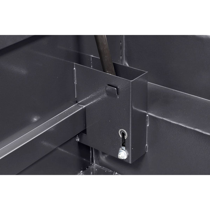 Weather Guard Aluminum Mid-Size Low-Profile Saddle Box, GunMetal Gray, 60" x 20" x 18", 8 CU FT - 131-6-04