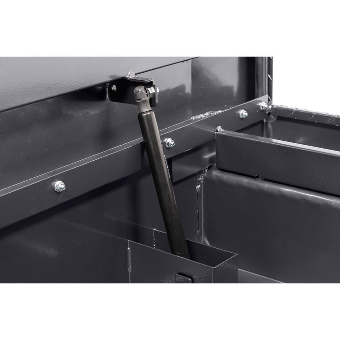 Weather Guard Aluminum Mid-Size Low-Profile Saddle Box, GunMetal Gray, 60" x 20" x 18", 8 CU FT - 131-6-04