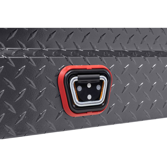 Weather Guard Aluminum Mid-Size Low-Profile Saddle Box, GunMetal Gray, 60" x 20" x 18", 8 CU FT - 131-6-04