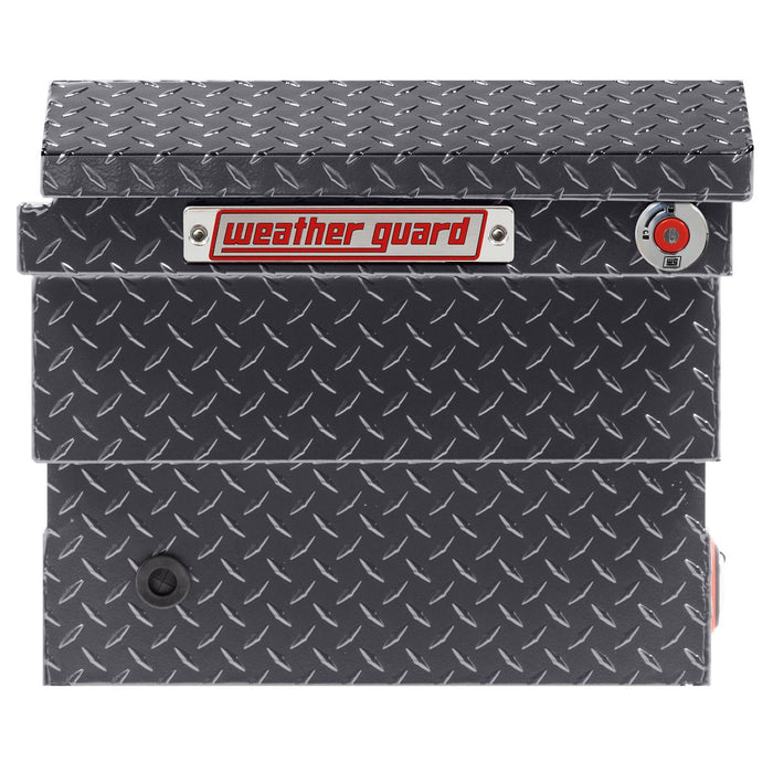Weather Guard Aluminum Mid-Size Low-Profile Saddle Box, GunMetal Gray, 60" x 20" x 18", 8 CU FT - 131-6-04