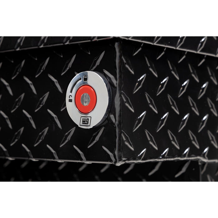 Weather Guard Aluminum Mid-Size Deep Saddle Box, Gloss Black, 62" x 20" x 18", 9 CU FT - 137-5-04
