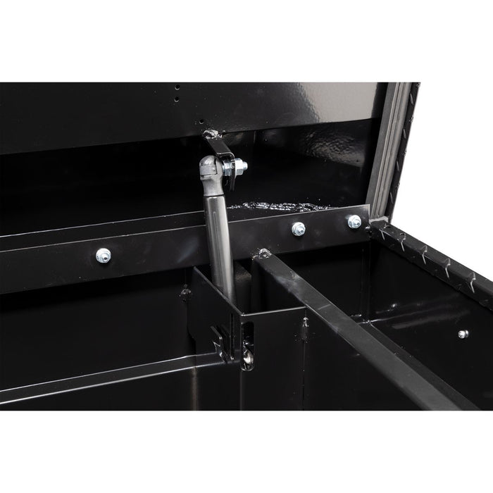 Weather Guard Aluminum Mid-Size Deep Saddle Box, Gloss Black, 62" x 20" x 18", 9 CU FT - 137-5-04