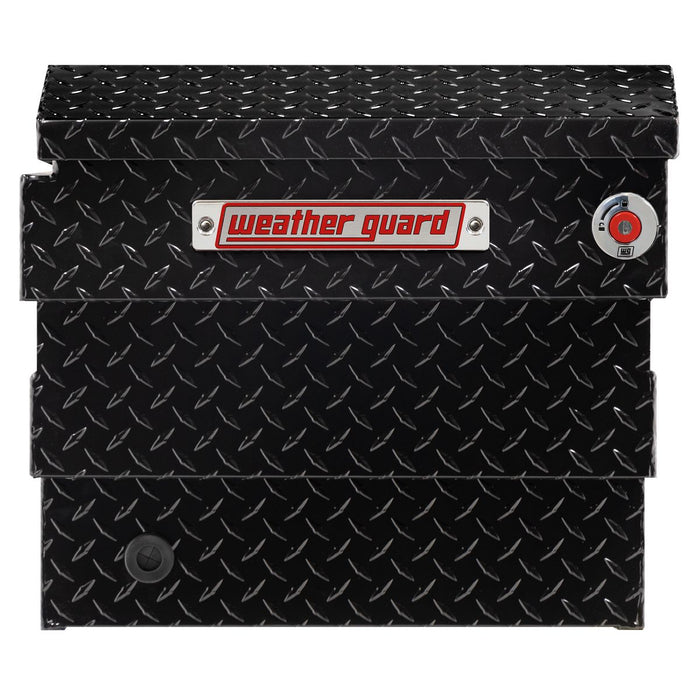 Weather Guard Aluminum Mid-Size Deep Saddle Box, Gloss Black, 62" x 20" x 18", 9 CU FT - 137-5-04