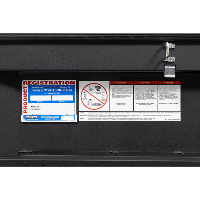 Weather Guard Aluminum Mid-Size Deep Saddle Box, Textured Matte Black, 62" x 20" x 18", 9 CU FT - 137-52-04