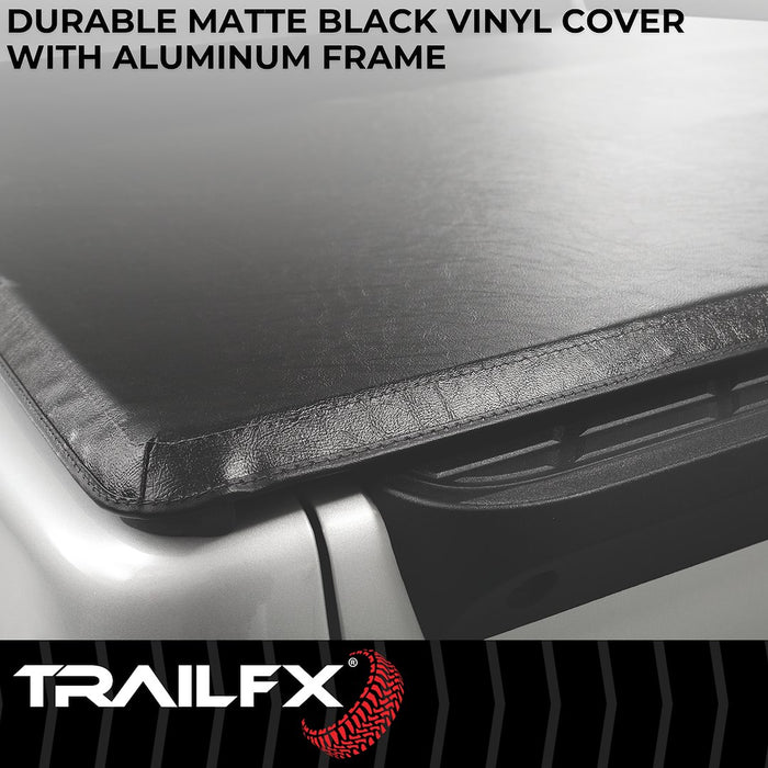 TrailFX Soft Folding Tonneau Cover For 19-26 Chevrolet/GMC Silverado/Sierra 1500 8' Bed - TFX1117