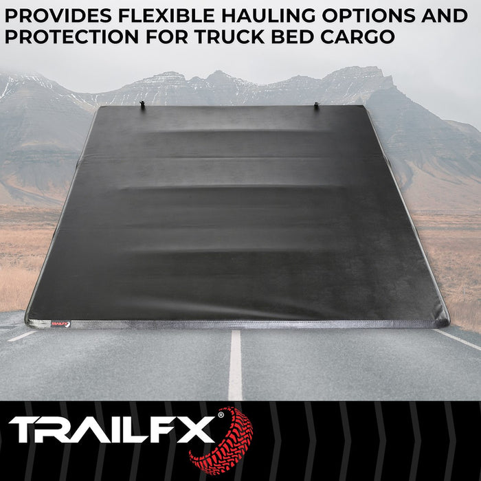 TrailFX Soft Folding Tonneau Cover For 19-26 Chevrolet/GMC Silverado/Sierra 1500 8' Bed - TFX1117