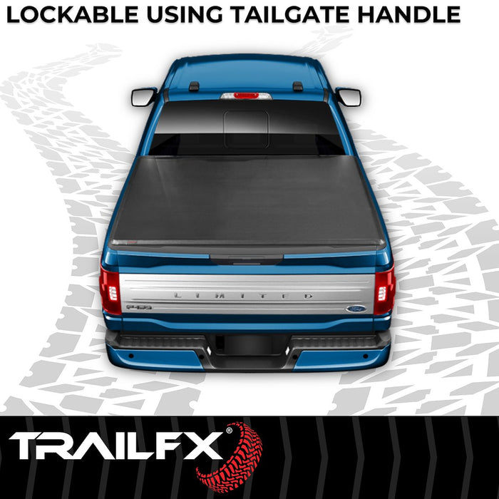 TrailFX Soft Folding Tonneau Cover For 19-26 Chevrolet/GMC Silverado/Sierra 1500 8' Bed - TFX1117