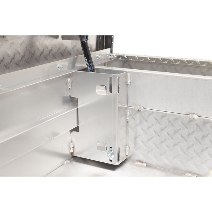 Weather Guard Aluminum Mid-Size Standard Saddle Box, Clear, 62" x 20" x 13", 7 CU FT - 154-0-04