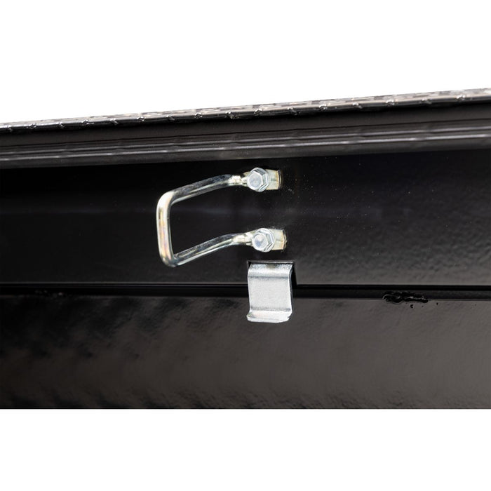 Weather Guard Aluminum Mid-Size Standard Saddle Box, Gloss Black, 62" x 20" x 13", 7 CU FT - 154-5-04