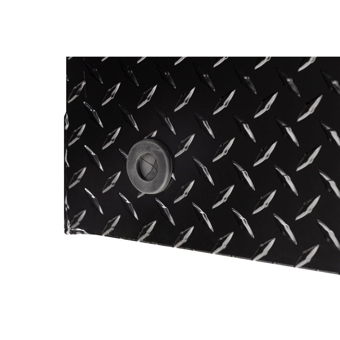 Weather Guard Aluminum Mid-Size Standard Saddle Box, Gloss Black, 62" x 20" x 13", 7 CU FT - 154-5-04