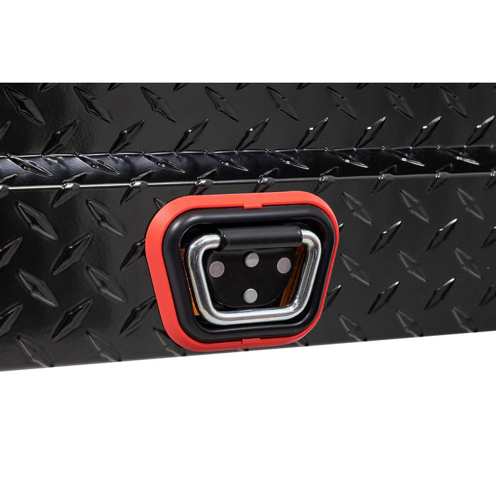 Weather Guard Aluminum Mid-Size Standard Saddle Box, Gloss Black, 62" x 20" x 13", 7 CU FT - 154-5-04