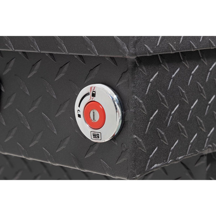Weather Guard Aluminum Mid-Size Standard Saddle Box, Textured Matte Black, 62" x 20" x 13", 7 CU FT - 154-52-04