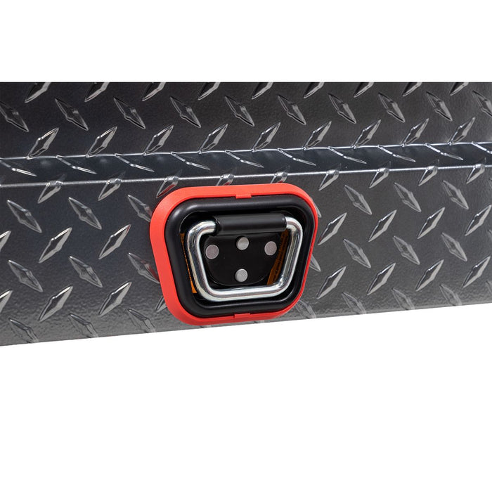 Weather Guard Aluminum Mid-Size Standard Saddle Box, GunMetal Gray, 62" x 20" x 13", 7 CU FT - 154-6-04