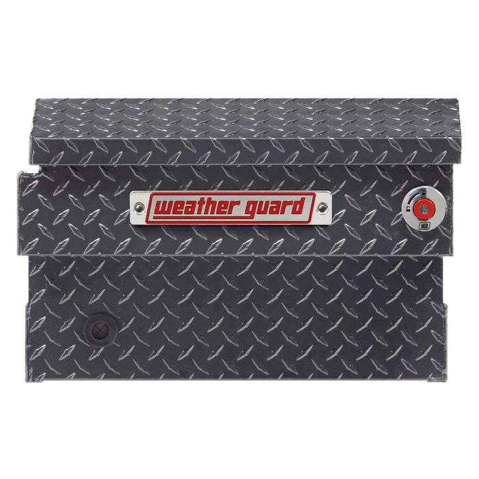 Weather Guard Aluminum Mid-Size Standard Saddle Box, GunMetal Gray, 62" x 20" x 13", 7 CU FT - 154-6-04