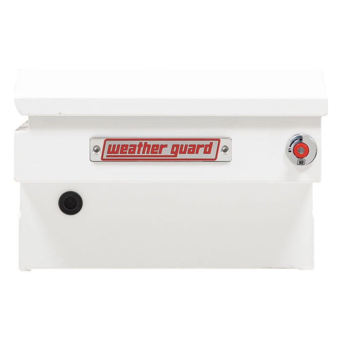 Weather Guard Steel Mid-Size Standard Saddle Box, White, 62" x 20" x 13", 7 CU FT - 156-3-04