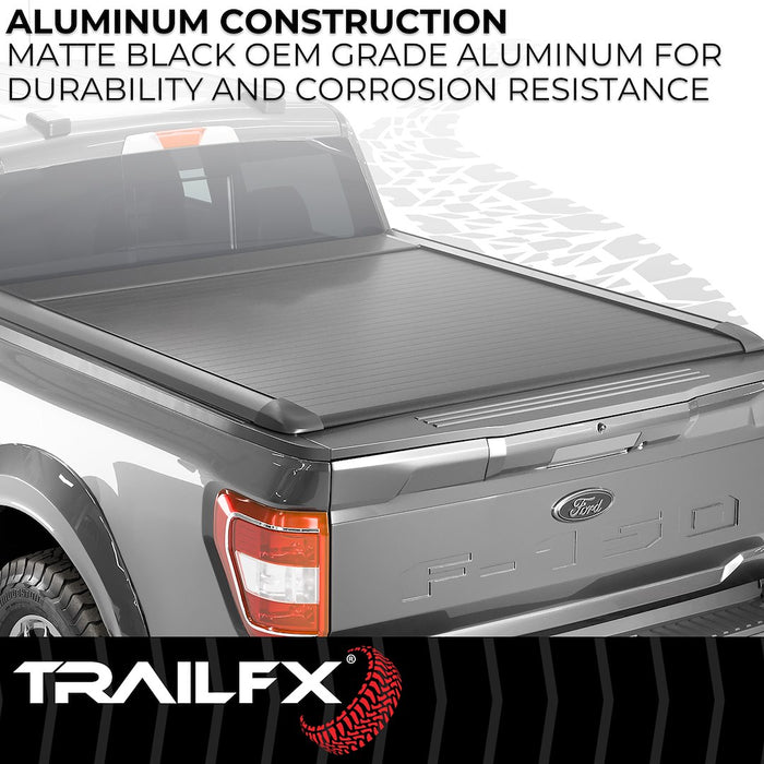 TrailFX RC1 Manual Retractable Tonneau Cover For 2019-2026 RAM 1500 6'4" Bed - TFX6006