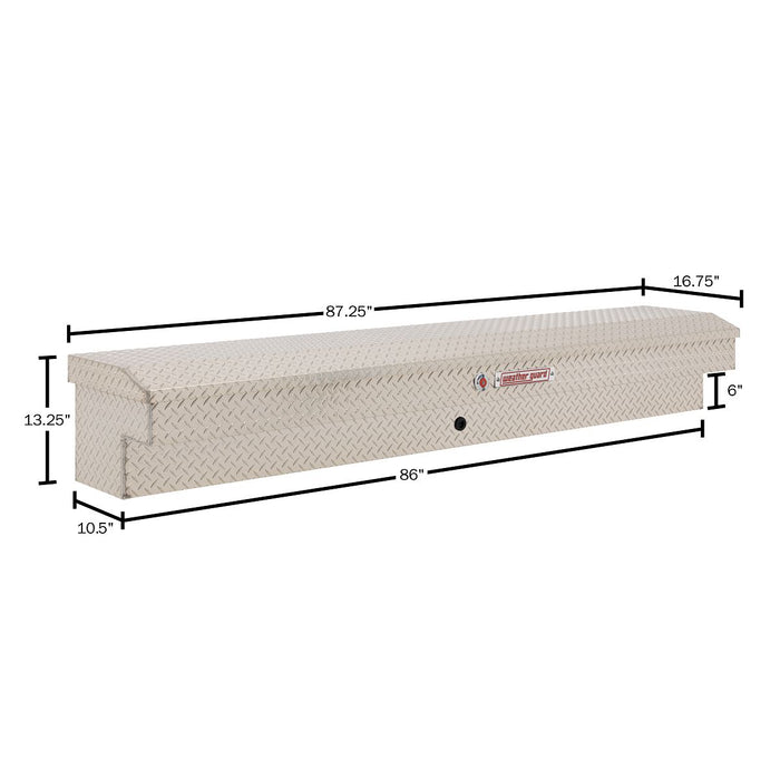 Weather Guard Aluminum Lo-Side 87” Standard Tool Box, Clear, 87" x 17" x 13", 7 CU FT - 164-0-04