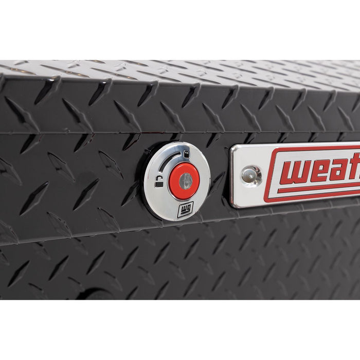 Weather Guard Aluminum Lo-Side 87” Standard Tool Box, Gloss Black, 87" x 17" x 13", 7 CU FT - 164-5-04