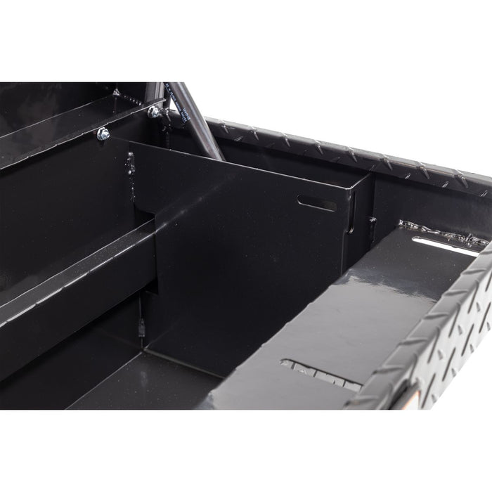 Weather Guard Aluminum Lo-Side 87” Standard Tool Box, Gloss Black, 87" x 17" x 13", 7 CU FT - 164-5-04