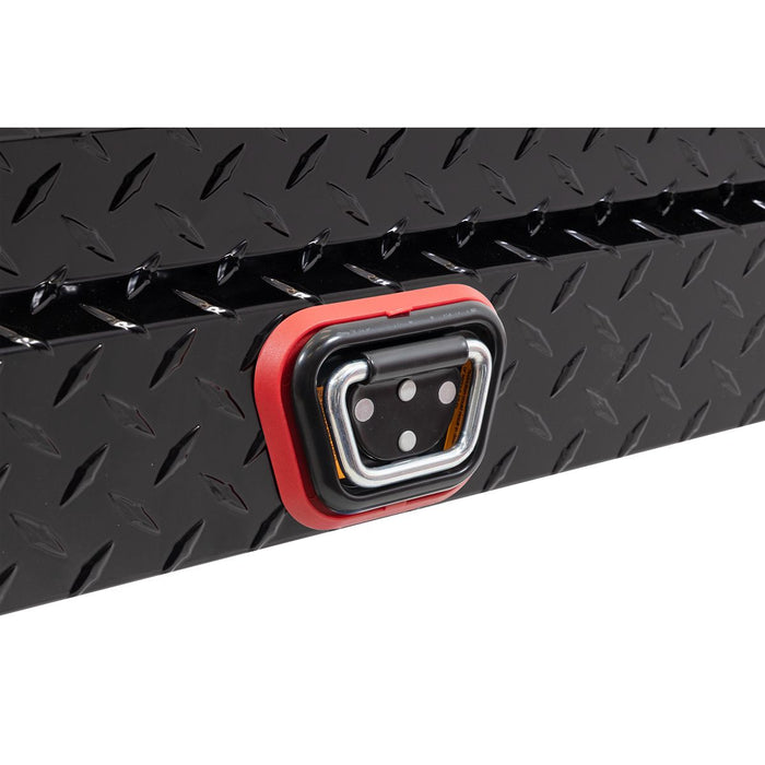 Weather Guard Aluminum Lo-Side 87” Standard Tool Box, Gloss Black, 87" x 17" x 13", 7 CU FT - 164-5-04