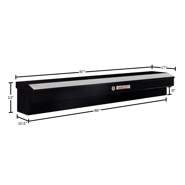 Weather Guard Steel Lo-Side 87” Standard Tool Box, Gloss Black, 87" x 17" x 13", 7 CU FT - 165-5-04
