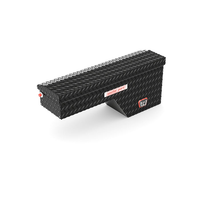 Weather Guard Aluminum Wheel Well Tool Box, Gloss Black, Passenger Side, 46.63" x 15.43" x 16.4", 3.4 CU FT - 173-5-04