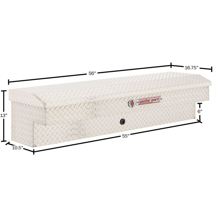 Weather Guard Aluminum Lo-Side 56” Standard Tool Box, Clear, 56" x 17" x 13", 4 CU FT - 174-0-04
