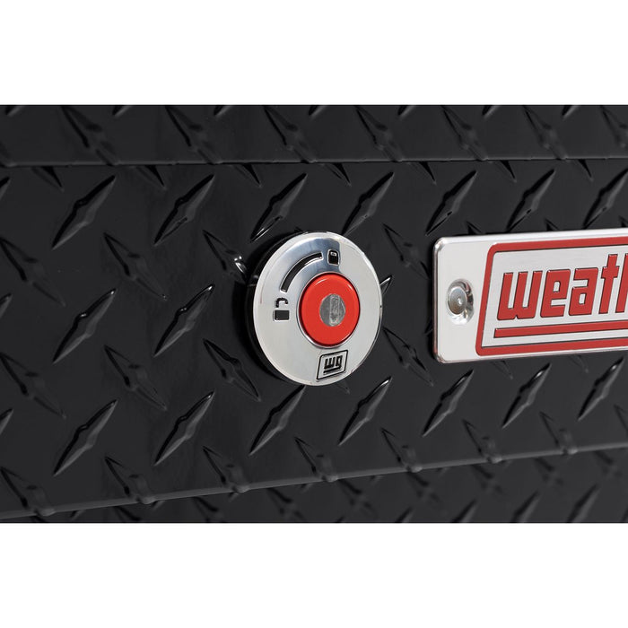 Weather Guard Aluminum Lo-Side 56” Standard Tool Box, Gloss Black, 56" x 17" x 13", 4 CU FT - 174-5-04
