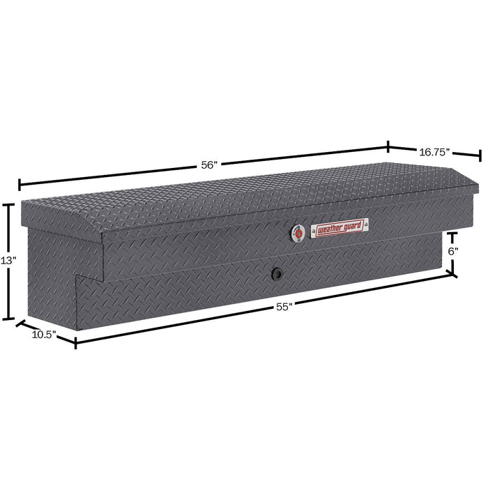 Weather Guard Aluminum Lo-Side 56” Standard Tool Box, GunMetal Gray, 56" x 17" x 13", 4 CU FT - 174-6-04