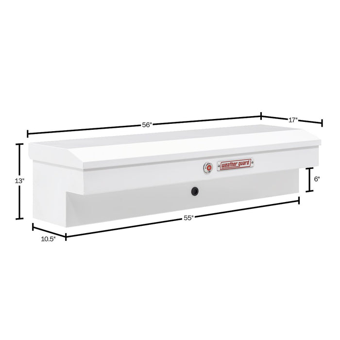 Weather Guard Steel Lo-Side 56” Standard Tool Box, White, 56" x 17" x 13", 4 CU FT - 175-3-04