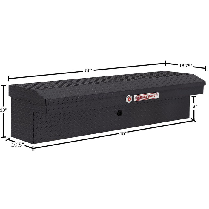 Weather Guard Aluminum Lo-Side 56” Low Profile Tool Box, GunMetal Gray, 56" x 17" x 13", 4 CU FT - 178-6-04