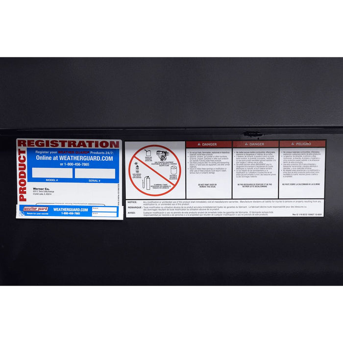 Weather Guard Aluminum Lo-Side 56” Low Profile Tool Box, GunMetal Gray, 56" x 17" x 13", 4 CU FT - 178-6-04