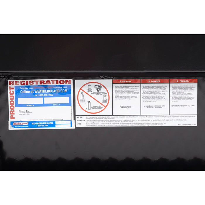 Weather Guard Aluminum Lo-Side 41” Low Profile Tool Box, Gloss Black, 41" x 17" x 13", 3 CU FT - 180-5-04