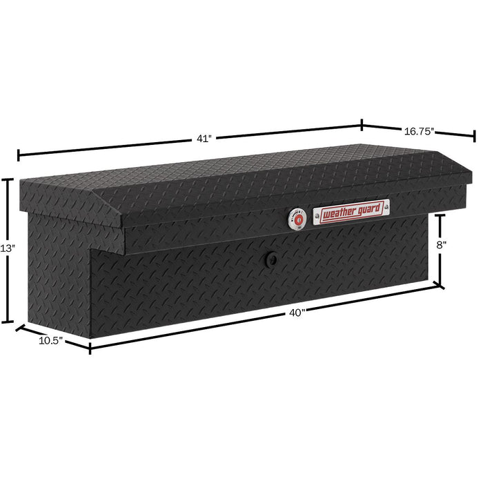 Weather Guard Aluminum Lo-Side 41” Low Profile Tool Box, Textured Matte Black, 41" x 17" x 13", 3 CU FT - 180-52-04