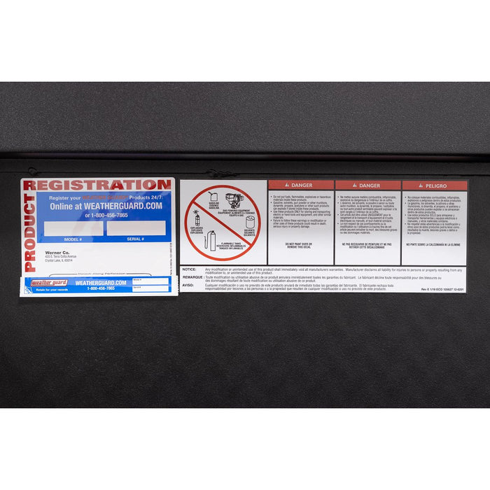 Weather Guard Aluminum Lo-Side 41” Low Profile Tool Box, Textured Matte Black, 41" x 17" x 13", 3 CU FT - 180-52-04