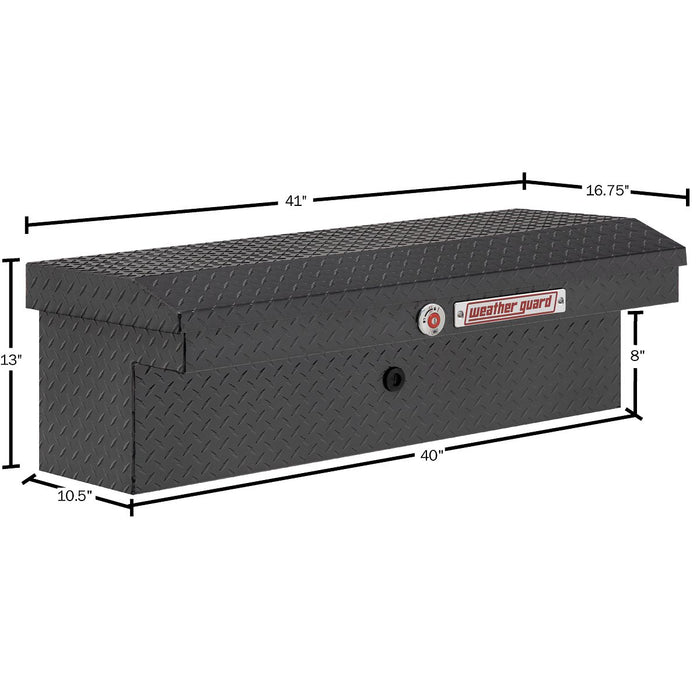 Weather Guard Aluminum Lo-Side 41” Low Profile Tool Box, GunMetal Gray, 41" x 17" x 13", 3 CU FT - 180-6-04