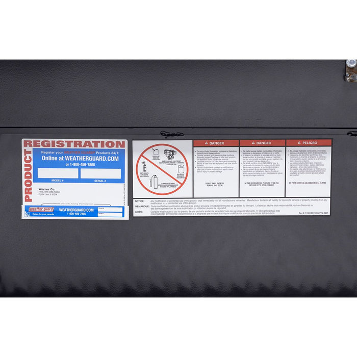 Weather Guard Aluminum Lo-Side 41” Low Profile Tool Box, GunMetal Gray, 41" x 17" x 13", 3 CU FT - 180-6-04