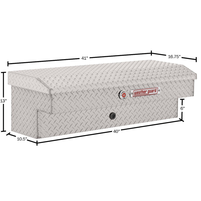 Weather Guard Aluminum Lo-Side 41” Standard Tool Box , Clear, 41" x 17" x 13", 3 CU FT - 184-0-04