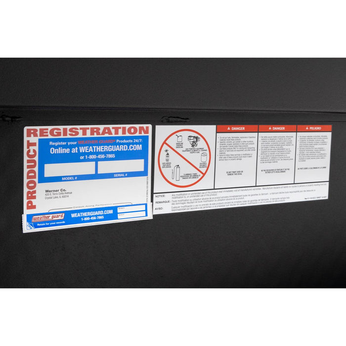 Weather Guard Aluminum Lo-Side 41” Standard Tool Box , Textured Matte Black, 41" x 17" x 13", 3 CU FT - 184-52-04