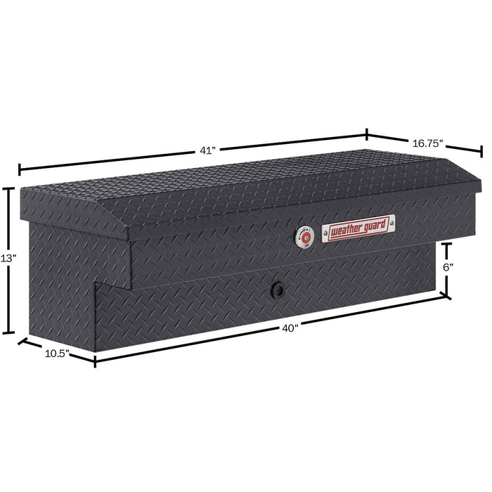 Weather Guard Aluminum Lo-Side 41” Standard Tool Box , GunMetal Gray, 41" x 17" x 13", 3 CU FT - 184-6-04
