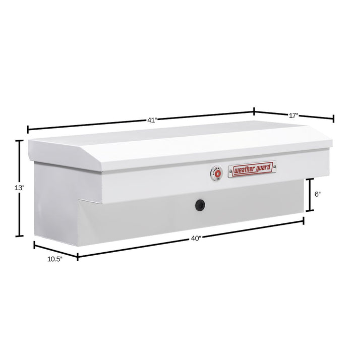 Weather Guard Steel Lo-Side 41” Standard Tool Box , White, 41" x 17" x 13", 3 CU FT - 185-3-04