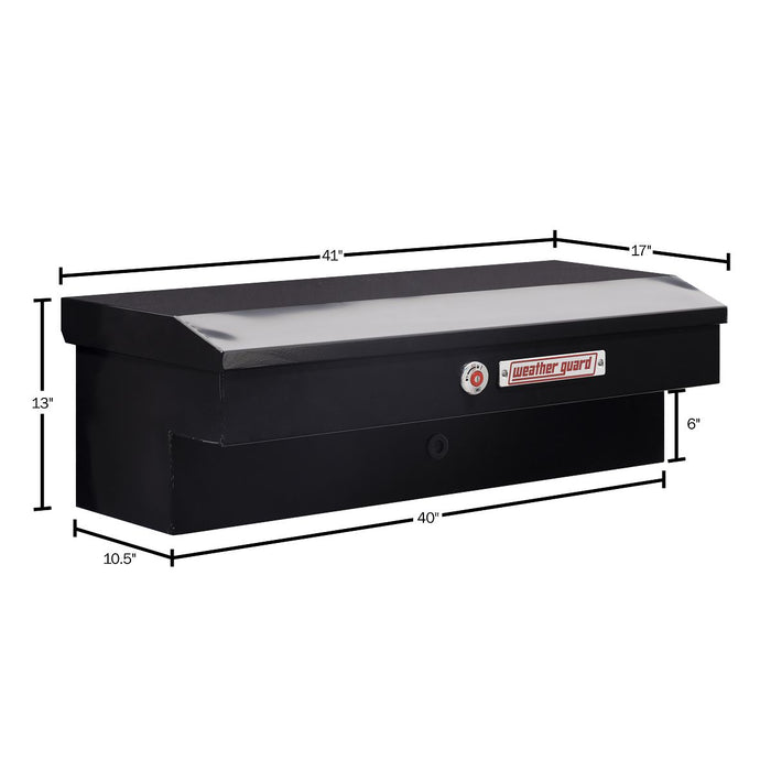 Weather Guard Steel Lo-Side 41” Standard Tool Box , Gloss Black, 41" x 17" x 13", 3 CU FT - 185-5-04