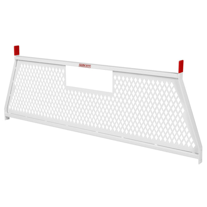Weather Guard Steel Protect-A-Rail Heavy Duty Mesh Headache Rack, White - 1906-3-02