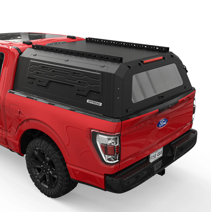 OPENROAD Aluminum Side Truck Cap For 2021-2026 Ford F-150 5'7" Bed - PP2PL330013